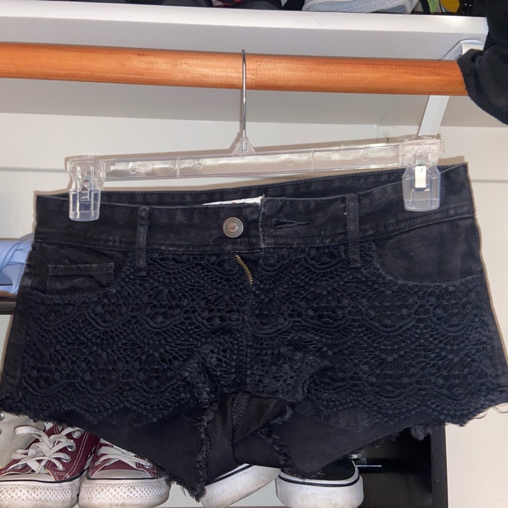 Black denim shorts good condition they just don’t fit me anymore.
